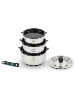 Laguiole 8tlg. Edelstahl-Kochgeschirr-Set 11 Laguiole 8tlg. Edelstahl-Kochgeschirr-Set -Küchenzubehör laguiole 8tlg edelstahl kochgeschirr set 2