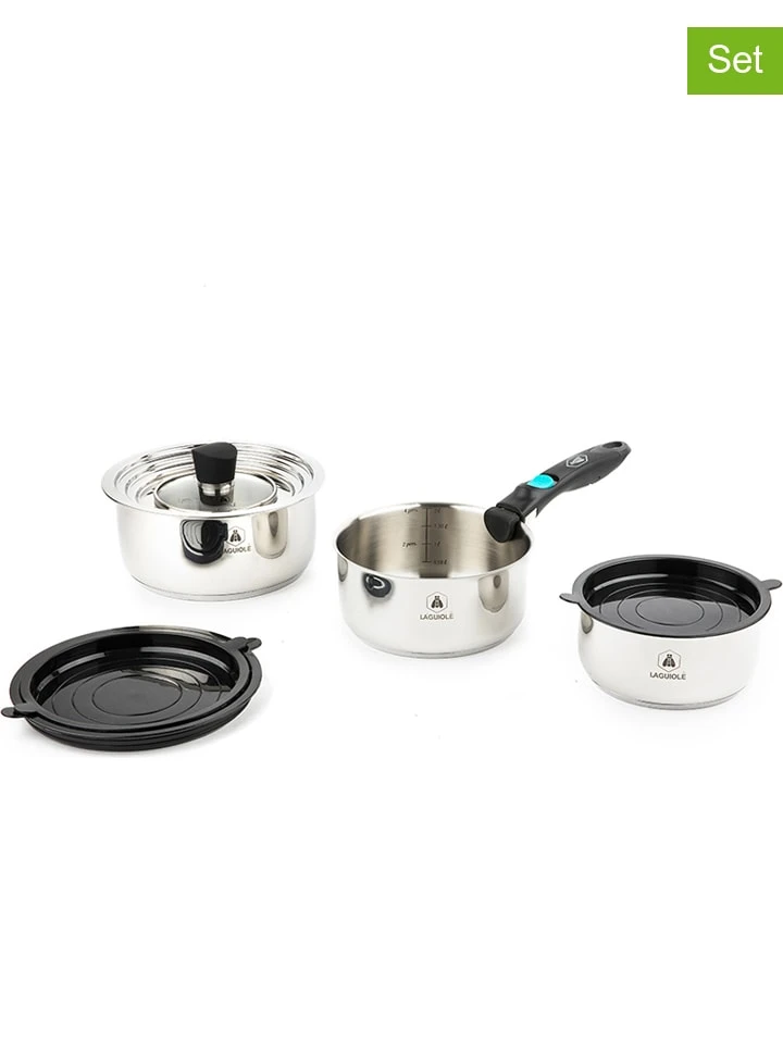 Laguiole 8tlg. Edelstahl-Kochgeschirr-Set 3 Laguiole 8tlg. Edelstahl-Kochgeschirr-Set