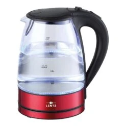 LED Wasserkocher Glas 1,7L In Rot