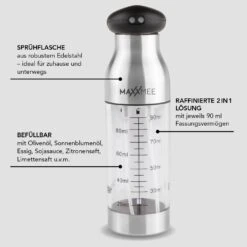 MAXXMEE Sprühflasche Essig & Öl 200 Ml -Küchenzubehör maxxme maxxmee spruhflasche essig and ol 200 ml 3