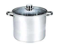 Edelstahl Kochtopf Ø32cm Mit Glasdeckel In Silber