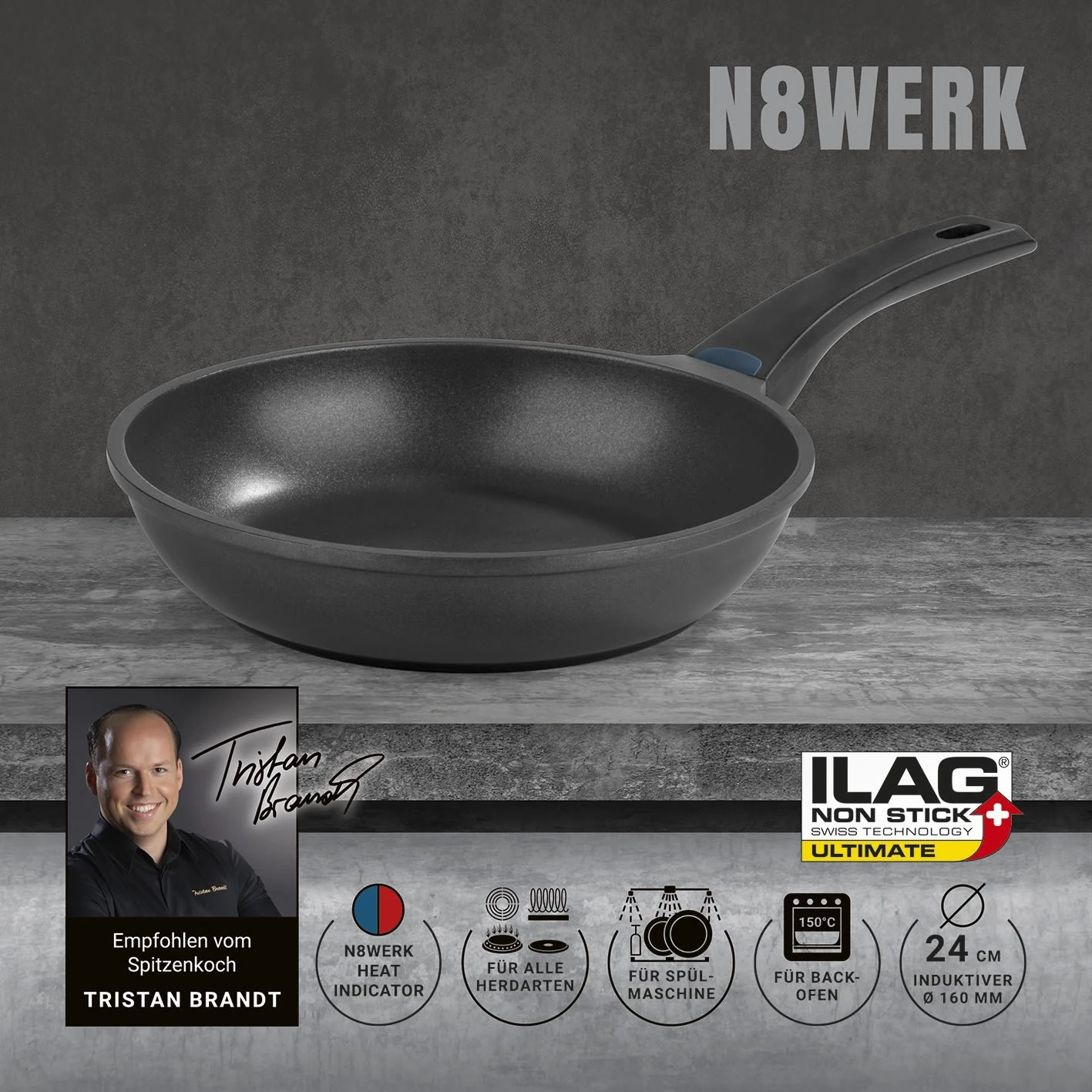 Aluguss-Pfanne In Schwarz 4 Aluguss-Pfanne In Schwarz – Bild 2