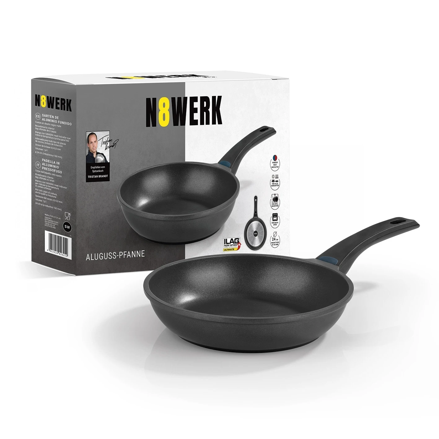 Aluguss-Pfanne In Schwarz 8 Aluguss-Pfanne In Schwarz – Bild 6