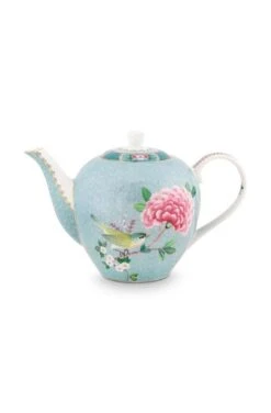 Pip Studio Teegeschirr "Tea Pot Large Blushing Birds" In Blau - 1600 Ml
