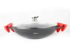 Platinum Aluguss Wok Bratpfanne Ø36cm Mit Deckel In Schwarz