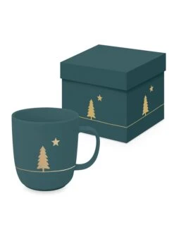 Jumbotasse "Pure Gold Tree Forest" In Blau/ Grün - 350 Ml