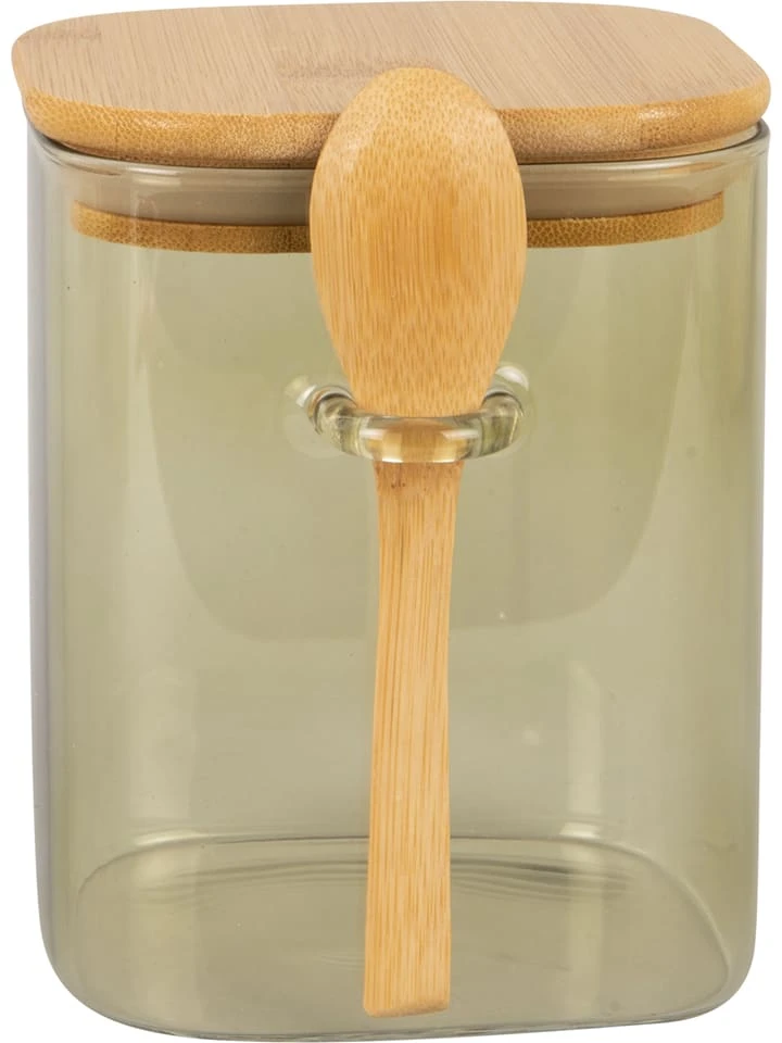 PRESENT TIME Vorratsbehälter "Canister Square" In Grün - (B)10 X (H)13 X (T)10 Cm 3 PRESENT TIME Vorratsbehälter "Canister Square" In Grün - (B)10 X (H)13 X (T)10 Cm