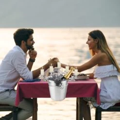 10x Sektkühlerhalter In Silber -Küchenzubehör relaxdays 10x sektkuhlerhalter in silber 2