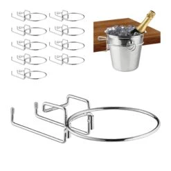 Küchenzubehör 19 10x Sektkühlerhalter In Silber