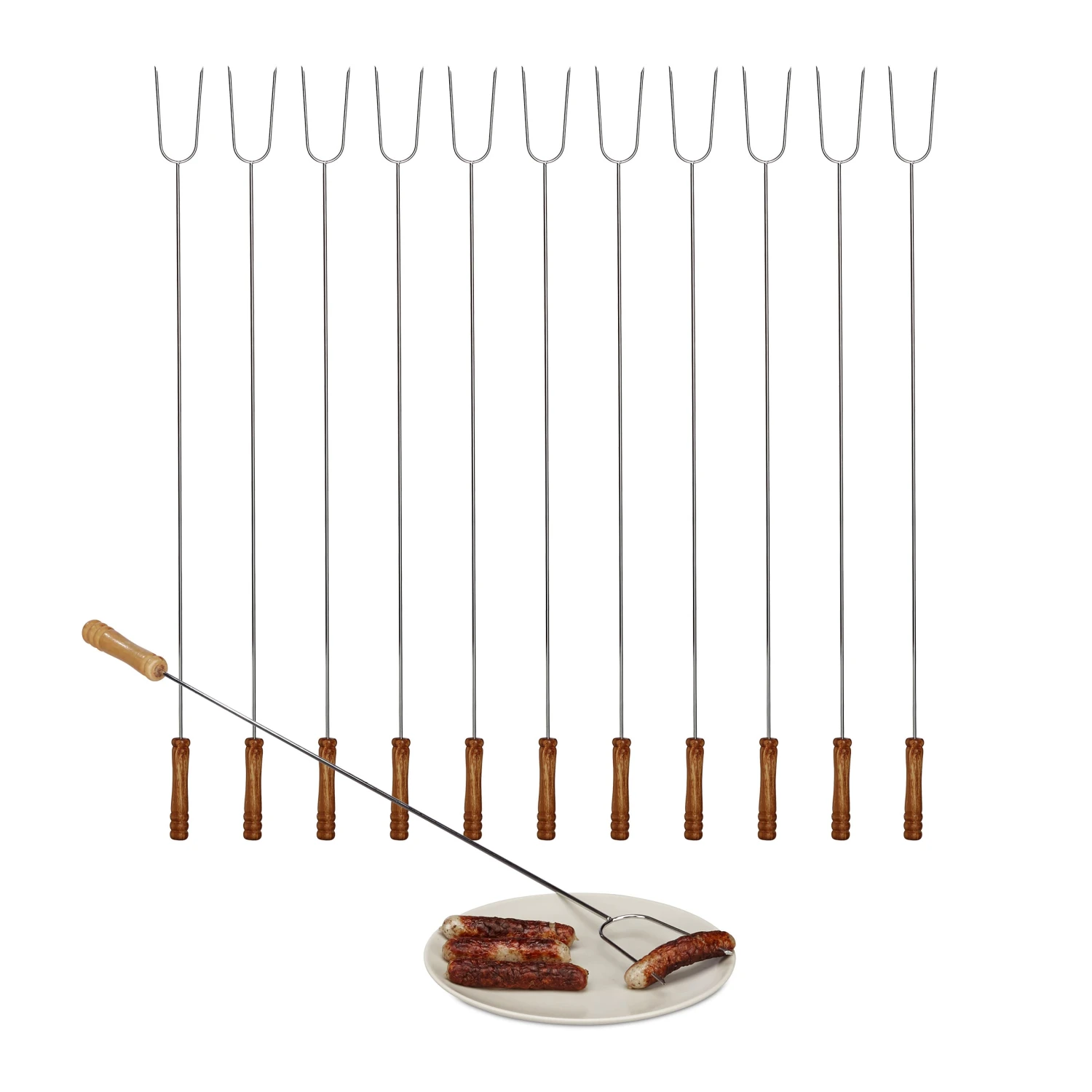 12x Grillspieße In Silber/ Natur 7 12x Grillspieße In Silber/ Natur – Bild 5