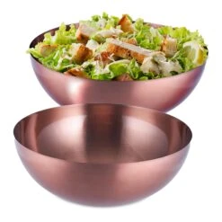 2 X Salatschüssel In Kupfer - (H)12 X Ø 31,5 Cm