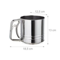 2x Mehlsieb In Silber -Küchenzubehör relaxdays 2x mehlsieb in silber 3