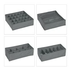 4 Tlg. Unterwäsche Organizer In Hellgrau