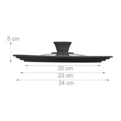 4x Topfdeckel In Schwarz - Ø20-24 Cm -Küchenzubehör relaxdays 4x topfdeckel in schwarz o20 24 cm 3