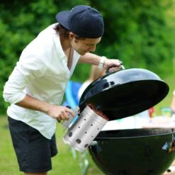 Anzündkamin In Silber - (H)27 X Ø 16 Cm -Küchenzubehör relaxdays anzundkamin in silber h 27 x o 16 cm 4