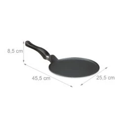 Crêpespfanne In Schwarz - Ø25 Cm -Küchenzubehör relaxdays crepespfanne in schwarz o25 cm 3