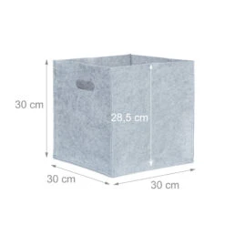 Filzkorb In Grau - (B)30 X (H)30 X (T)30 Cm -Küchenzubehör relaxdays filzkorb in grau b 30 x h 30 x t 30 cm 3