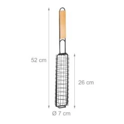 Grillkorb In Schwarz - (L)52 X (D)7 Cm 13 Grillkorb In Schwarz - (L)52 X (D)7 Cm -Küchenzubehör relaxdays grillkorb in schwarz l 52 x d 7 cm 3