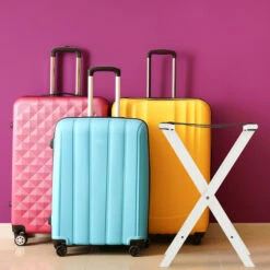 Kofferständer In Weiß -Küchenzubehör relaxdays kofferstander in weiss 1