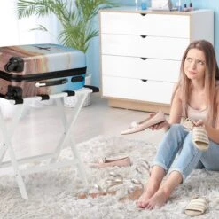 Kofferständer In Weiß -Küchenzubehör relaxdays kofferstander in weiss 2