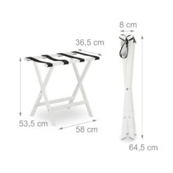 Kofferständer In Weiß -Küchenzubehör relaxdays kofferstander in weiss 3