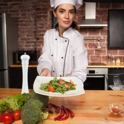 Pfeffermühle In Weiß -Küchenzubehör relaxdays pfeffermuhle in weiss 2