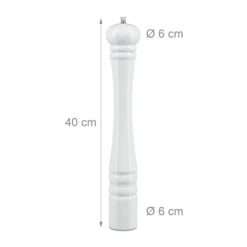 Pfeffermühle In Weiß -Küchenzubehör relaxdays pfeffermuhle in weiss 3