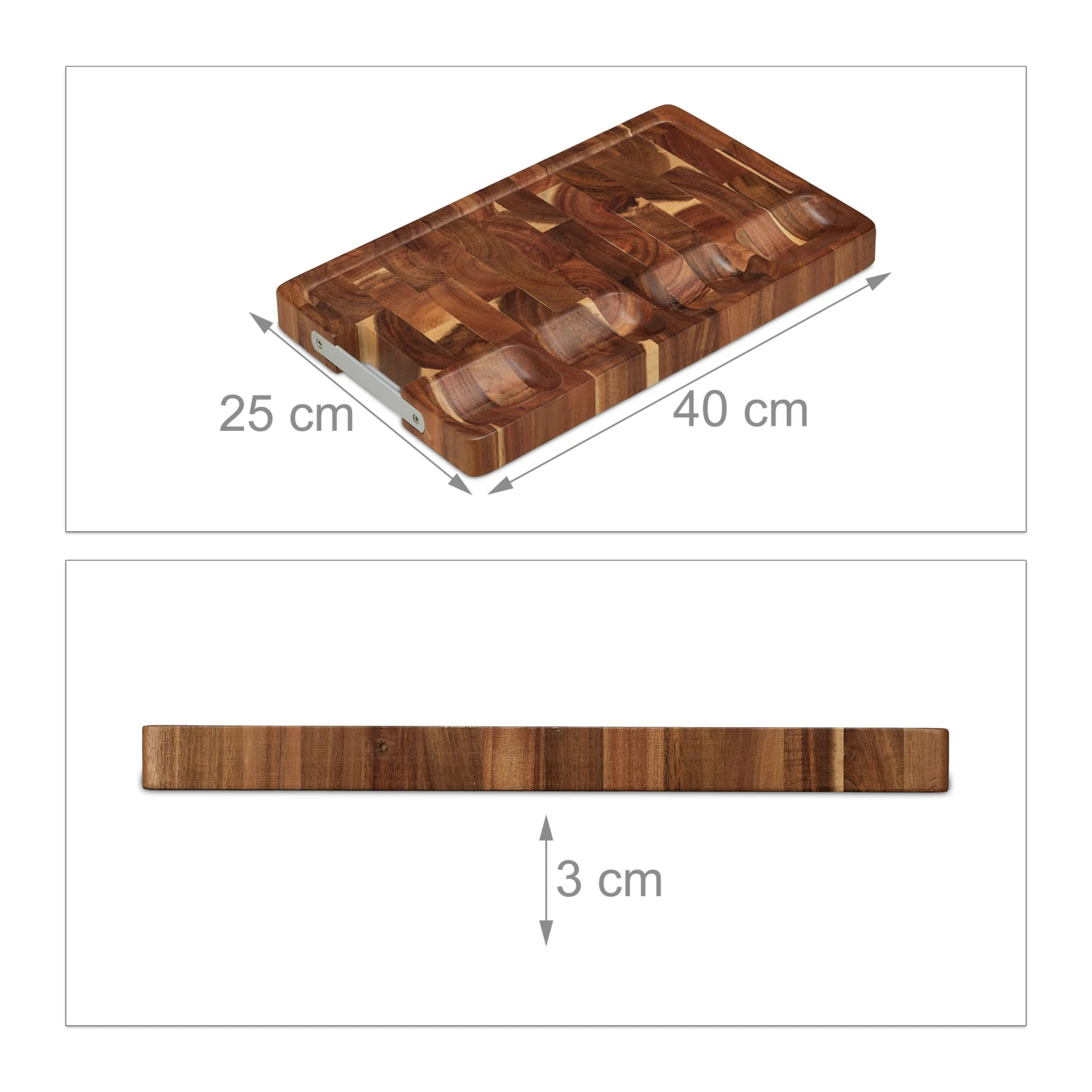 Schneidebrett "Akazie" In Braun - (B)40 X (T)25 Cm 6 Schneidebrett "Akazie" In Braun - (B)40 X (T)25 Cm – Bild 4