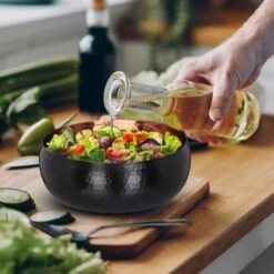 Servierschüssel In Schwarz/ Kupfer - (H)10 X Ø 25 Cm -Küchenzubehör relaxdays servierschussel in schwarz kupfer h 10 x o 25 cm 2