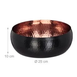 Servierschüssel In Schwarz/ Kupfer - (H)10 X Ø 25 Cm -Küchenzubehör relaxdays servierschussel in schwarz kupfer h 10 x o 25 cm 3