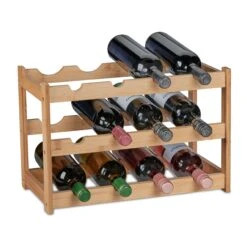 Weinregal In Natur - (B)45 X (H)30 X (T)23,5 Cm