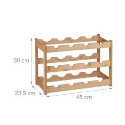 Weinregal In Natur - (B)45 X (H)30 X (T)23,5 Cm -Küchenzubehör relaxdays weinregal in natur b 45 x h 30 x t 23 5 cm 3
