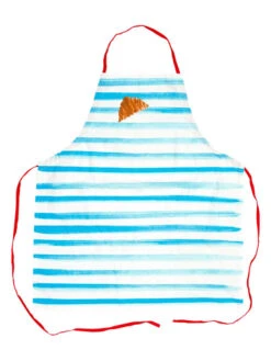 Rice Küchenschürze In Hellblau/ Weiß - (L)83 X (B)70 Cm