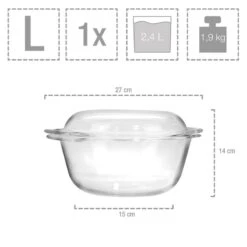 6-tlg. Glasbräter Set In Transparent -Küchenzubehör sanger 6 tlg glasbrater set in transparent 1