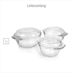 6-tlg. Glasbräter Set In Transparent -Küchenzubehör sanger 6 tlg glasbrater set in transparent 6