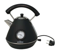 Wasserkocher Edelstahl Retro 1,7L In Schwarz