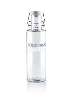 Trinkflasche "Lei(s)tungswasser" In Grau/Weiß - 600ml