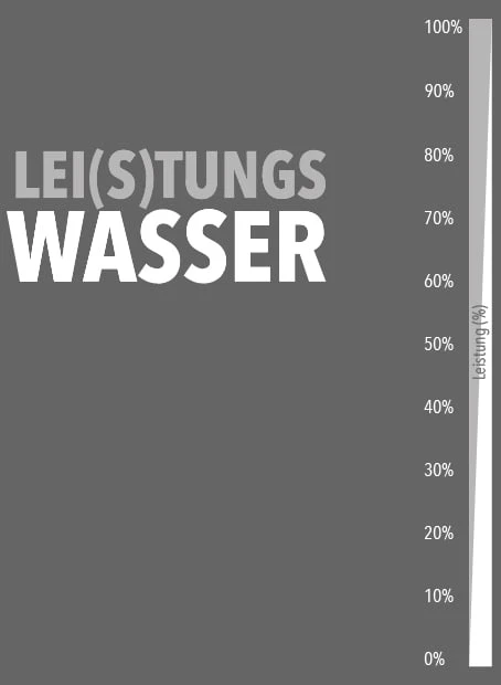 Trinkflasche "Lei(s)tungswasser" In Grau/Weiß - 600ml 6 Trinkflasche "Lei(s)tungswasser" In Grau/Weiß - 600ml – Bild 4