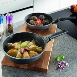 Imagination PLUS Pfannenset 2-tlg Mit Abnehmbarem Griff In Anthrazit -Küchenzubehör stoneline imagination plus pfannenset 2 tlg mit abnehmbarem griff in anthrazit 2