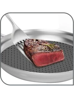 Tefal Edelstahl-Bratpfanne "Eternal Mesh" - Ø 28 Cm -Küchenzubehör tefal edelstahl bratpfanne eternal mesh o 28 cm 3