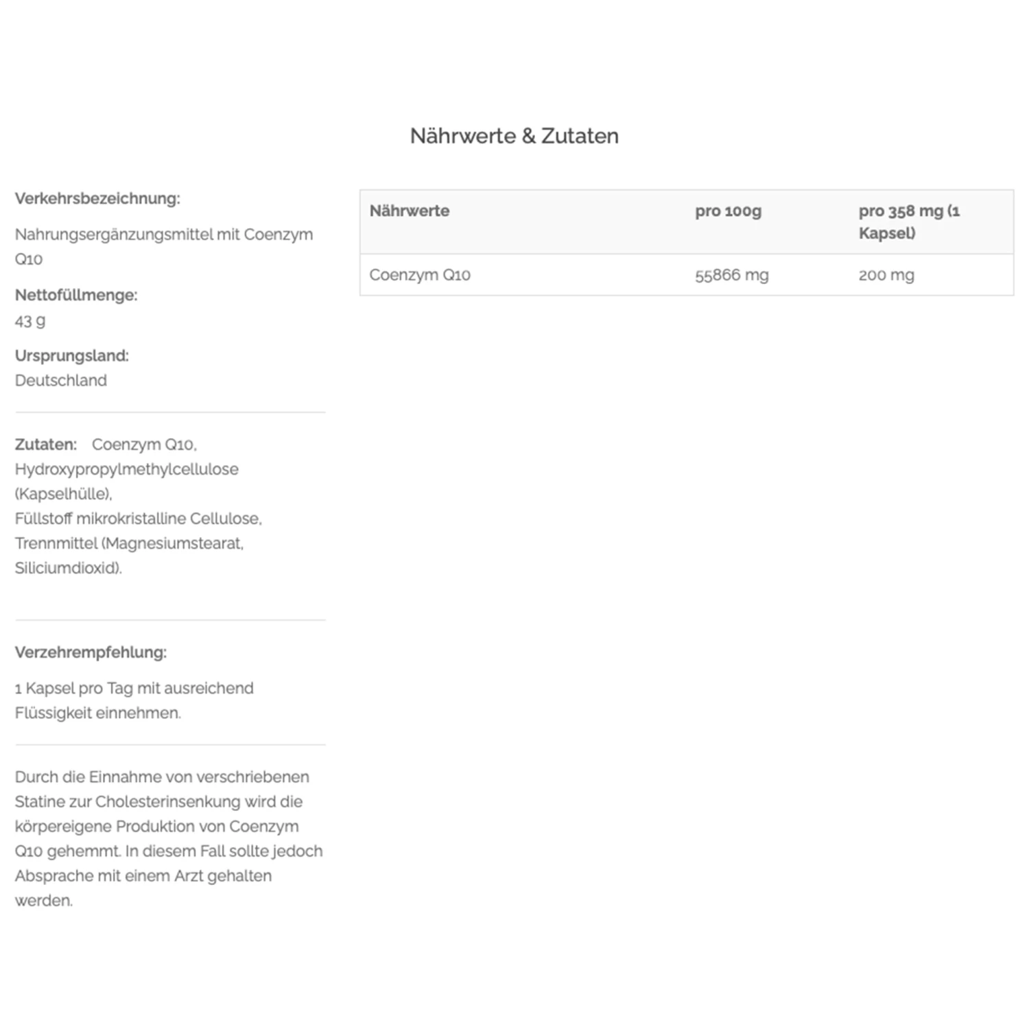 Coenzym Q10 In Geschmacksneutral 4 Coenzym Q10 In Geschmacksneutral – Bild 2