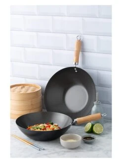 Wok "Typhoon" In Schwarz - Ø 31 Cm -Küchenzubehör typhoon wok typhoon in schwarz o 31 cm 2