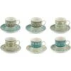 6er-Set: Kaffetassen "Cala Jondal" In Türkis - 90 Ml -Küchenzubehör villa d este 6er set kaffetassen cala jondal in turkis 90 ml