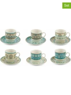 6er-Set: Kaffetassen "Cala Jondal" In Türkis - 90 Ml