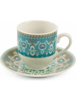 6er-Set: Kaffetassen "Cala Jondal" In Türkis - 90 Ml -Küchenzubehör villa d este 6er set kaffetassen cala jondal in turkis 90 ml 6