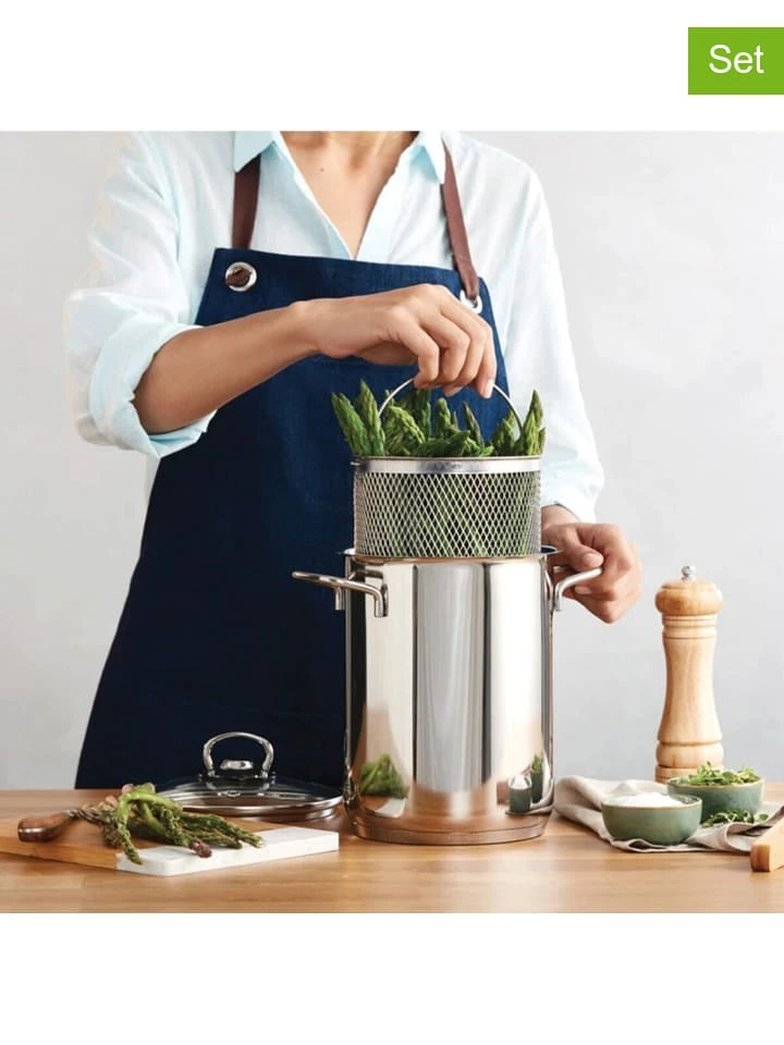 3tlg. Set: Kochtopf In Silber - (B)18 X (H)24 Cm 3 3tlg. Set: Kochtopf In Silber - (B)18 X (H)24 Cm