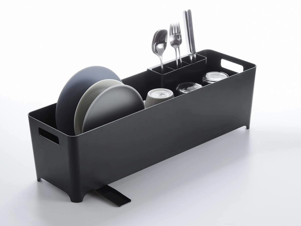 Yamazaki Abtropfgestelll Tower 55x16x16cm In Schwarz 4 Yamazaki Abtropfgestelll Tower 55x16x16cm In Schwarz – Bild 2