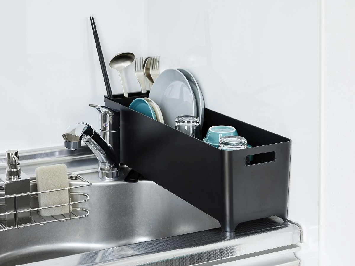 Yamazaki Abtropfgestelll Tower 55x16x16cm In Schwarz 9 Yamazaki Abtropfgestelll Tower 55x16x16cm In Schwarz – Bild 7