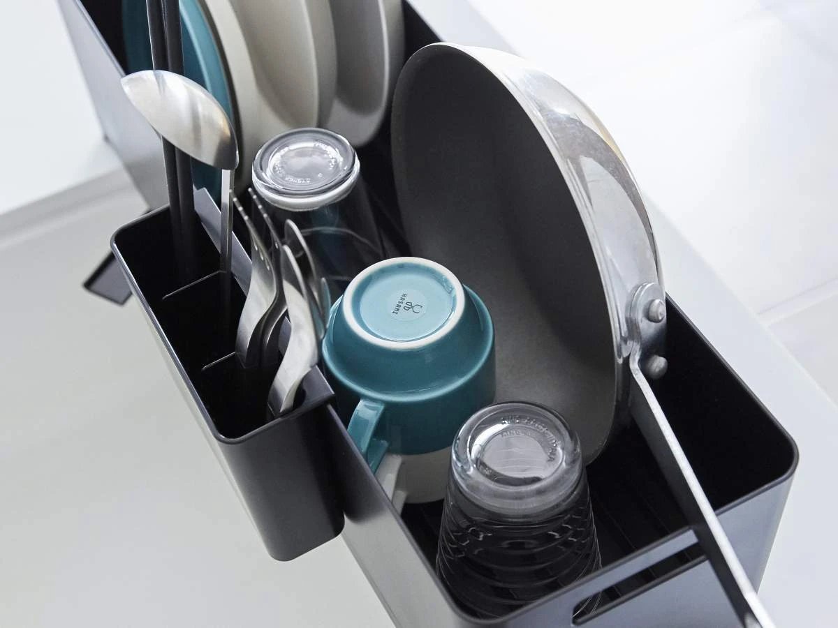 Yamazaki Abtropfgestelll Tower 55x16x16cm In Schwarz 11 Yamazaki Abtropfgestelll Tower 55x16x16cm In Schwarz – Bild 9