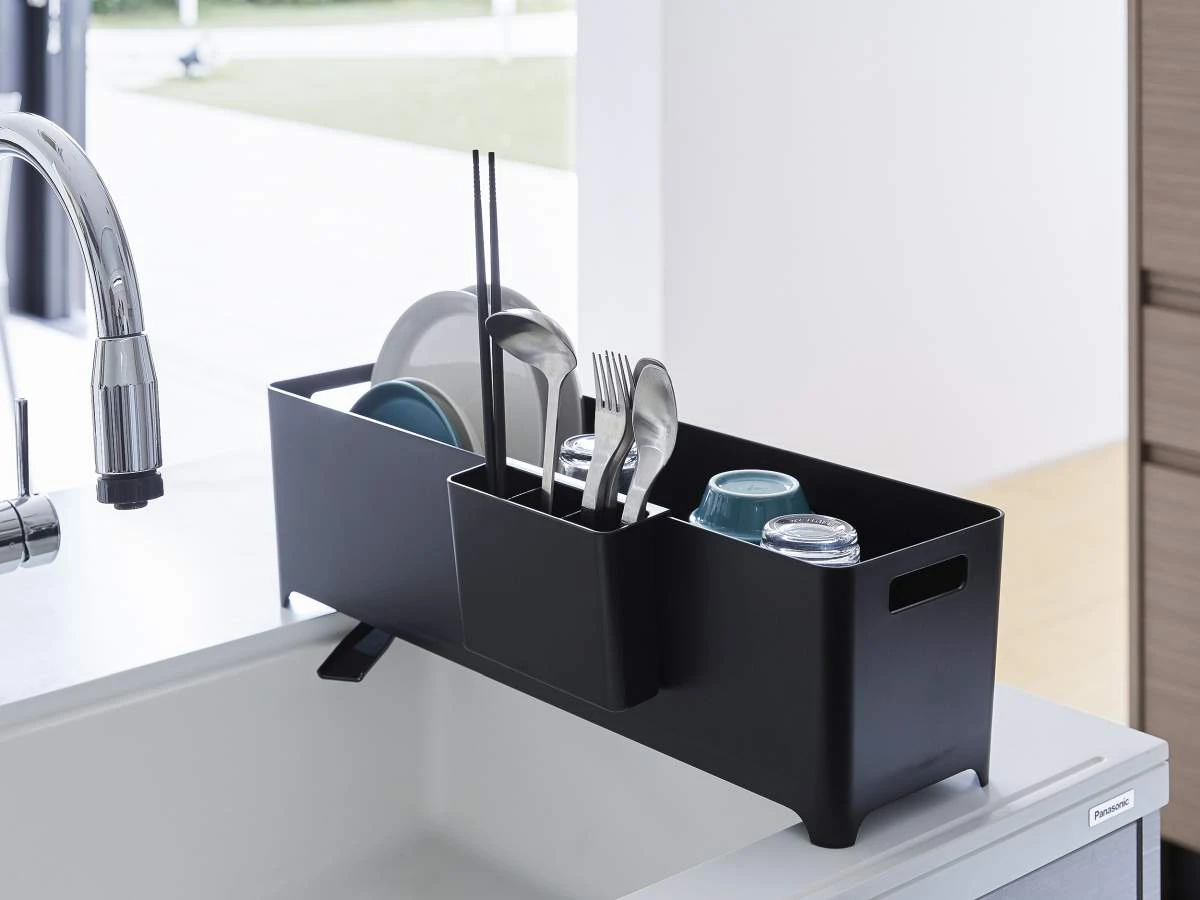 Yamazaki Abtropfgestelll Tower 55x16x16cm In Schwarz 3 Yamazaki Abtropfgestelll Tower 55x16x16cm In Schwarz